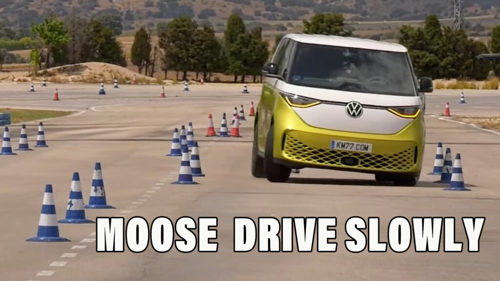  VW’s ID. Buzz Is No Moose-Test Fireball, But T7 Multivan Is Even Slower