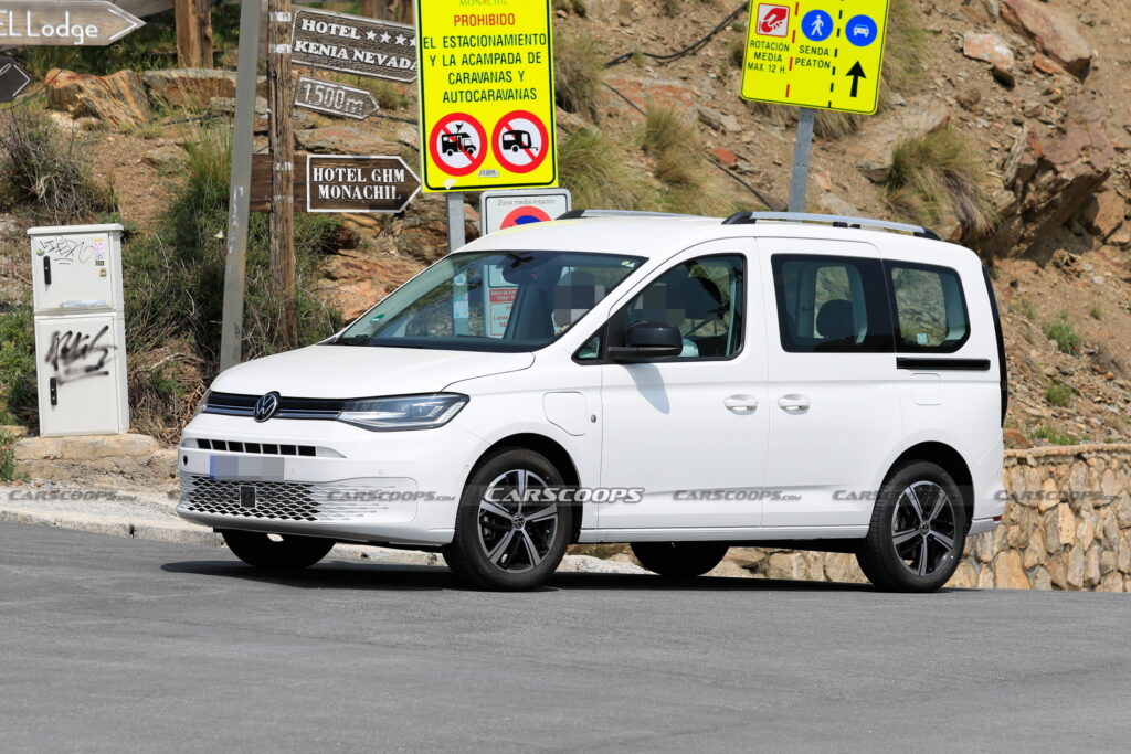 Volkswagen Caddy Spy Photos Catch eHybrid Variant Hiding In Plain Sight