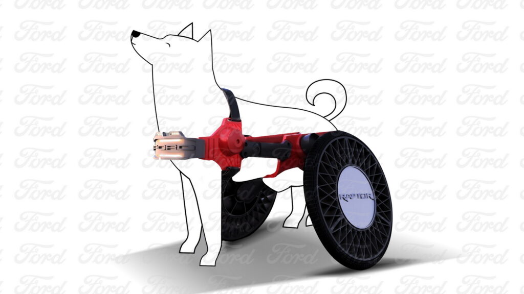  The P-Raptor Is A Free, 3D Printable Wheelchair For Dogs Engineered By Ford of Mexico