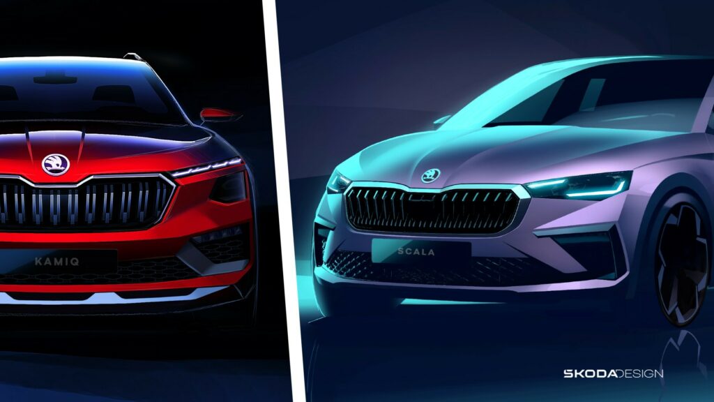 Skoda Previews Facelifted Scala And Kamiq Prior To August 1 Debut
