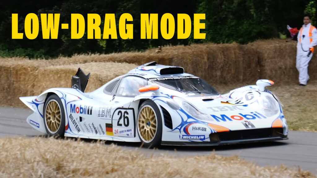  Porsche 911 GT1 Turns Touring After Hay Bale Collision Sends Spoiler Flying 
