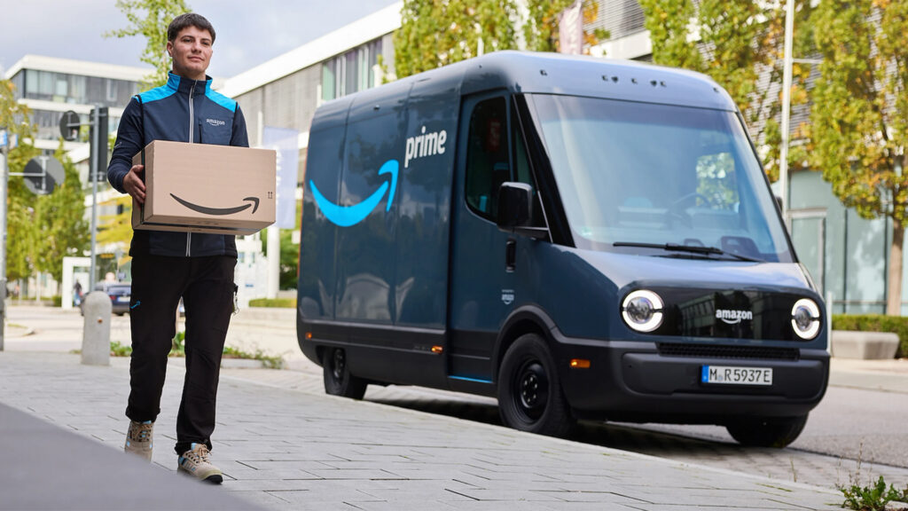  Amazon Starts Making European Deliveries With All-Electric Rivian Van