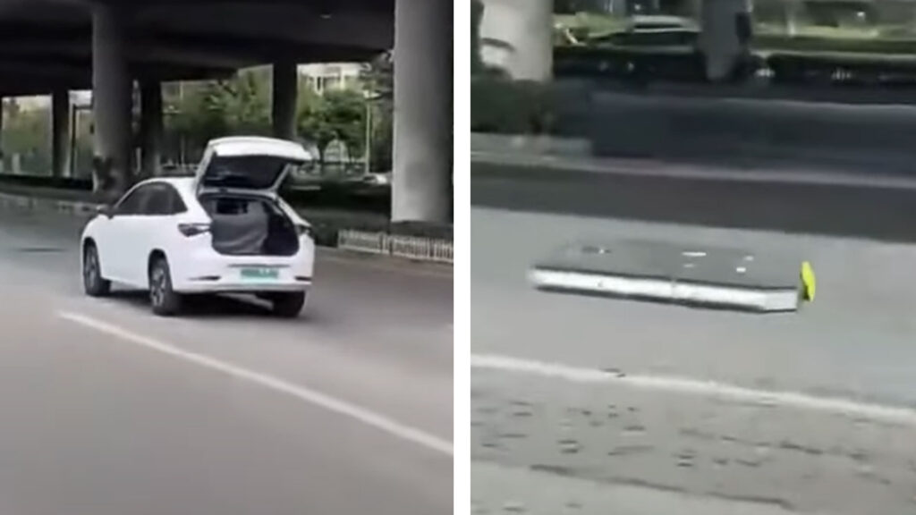  The Battery Pack Of This Chinese EV Fell Out In The Middle Of The Road