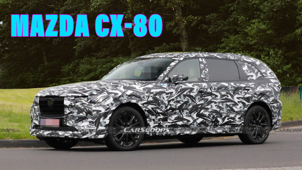  Europe’s Three-Row Mazda CX-80 Looks More Like America’s CX-90 Than Its CX-60 Little Brother
