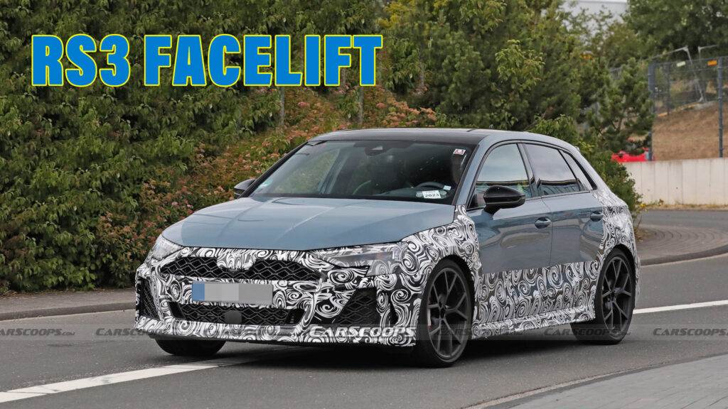  Facelifted Audi RS3’s Jewel Of An Engine Fronted By New Diamond-Pattern Grille