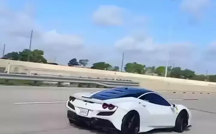  Ferrari F8 Tributo Totaled After Crashing Into Divider On Way Out Of Cars And Coffee Event