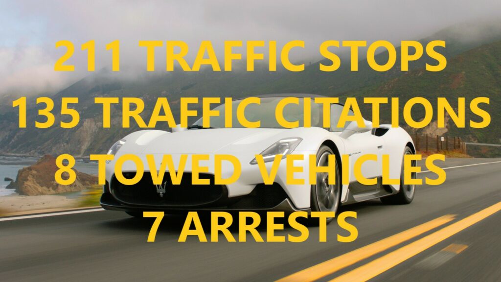  Monterey Cops Perform 211 Traffic Stops In Just 3 Days During Car Week