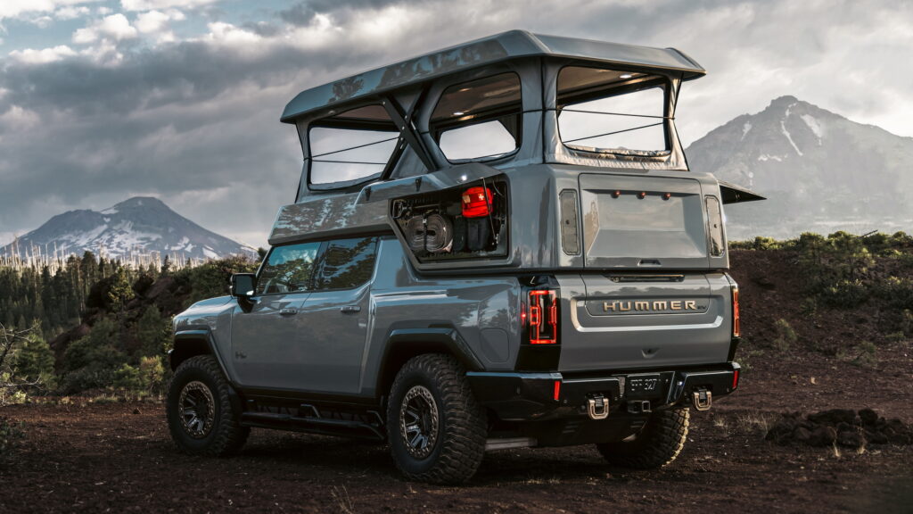  EarthCruiser Adds Cook Top, Sink, And Sleeping Room For Two To 2024 GMC Hummer EV