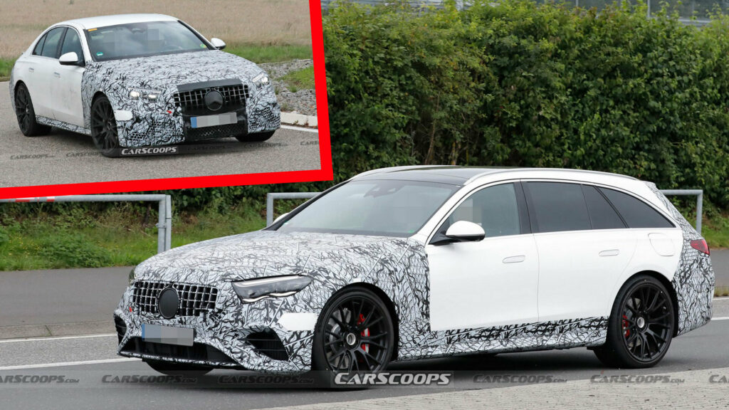  Mercedes-AMG E53 Plug-In Hybrid Spied In Sedan And Wagon Form 