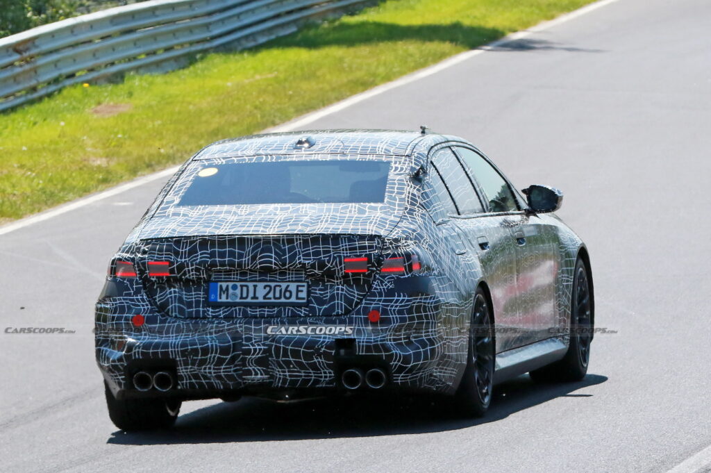 Is This The 2025 BMW M5 Showing Us Its Angular Rear-End Way Ahead Of  Official Unveiling?
