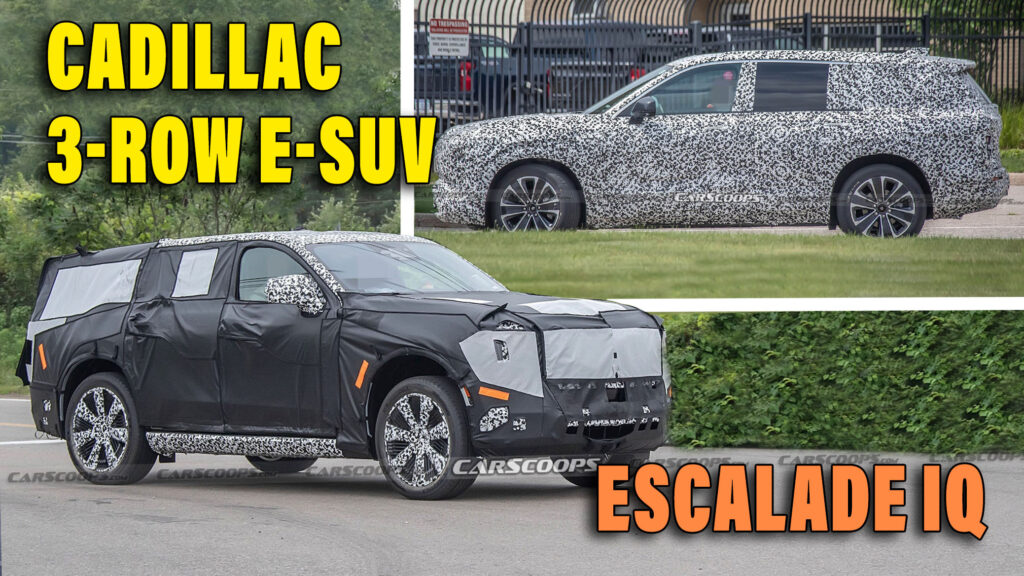  Electric Cadillac Optiq, 3-Row SUV And Escalade IQ Spied On Test
