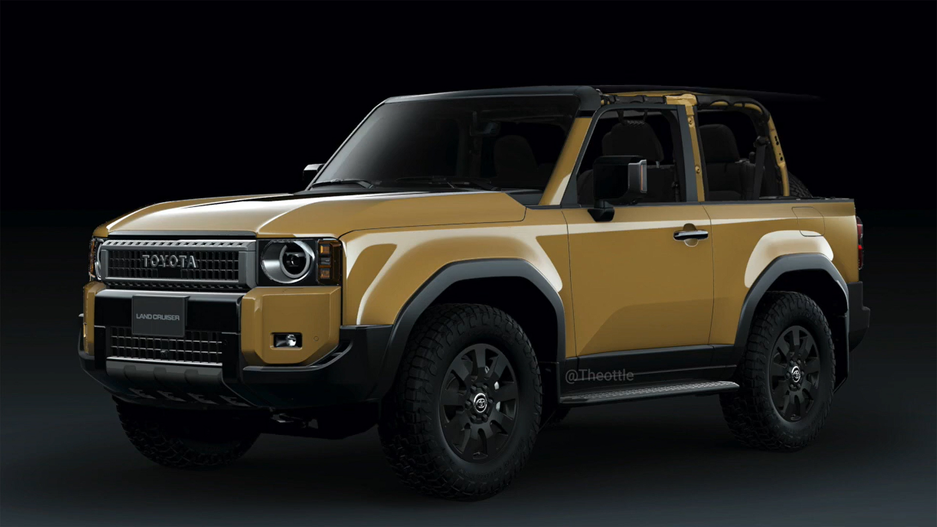2024 Toyota Land Cruiser Rendered As A Bronco-Rivalling 2-Door Convertible | Carscoops