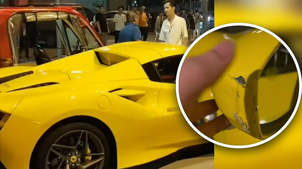  Ferrari F8 Spider Gets Scratched By Tricycle, Driver Asks $26 For Compensation