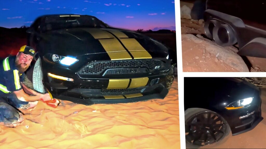  Tourist Goes Off-Roading In A Rental Shelby Mustang GT-H, Gets Stuck