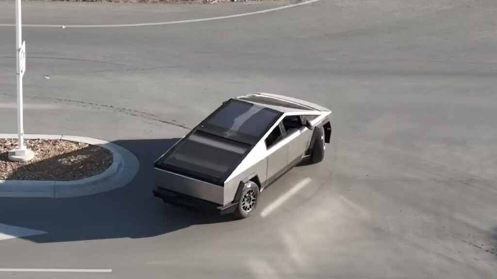  Watch This Tesla Cybertruck Turn On A Dime: Footage Showcases Trick Rear-Wheel Steering