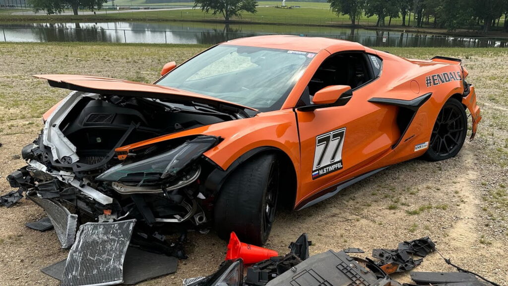  Hard Track Crash That Demolishes C8 Corvette Z06 Demonstrates How Far Safety Has Come