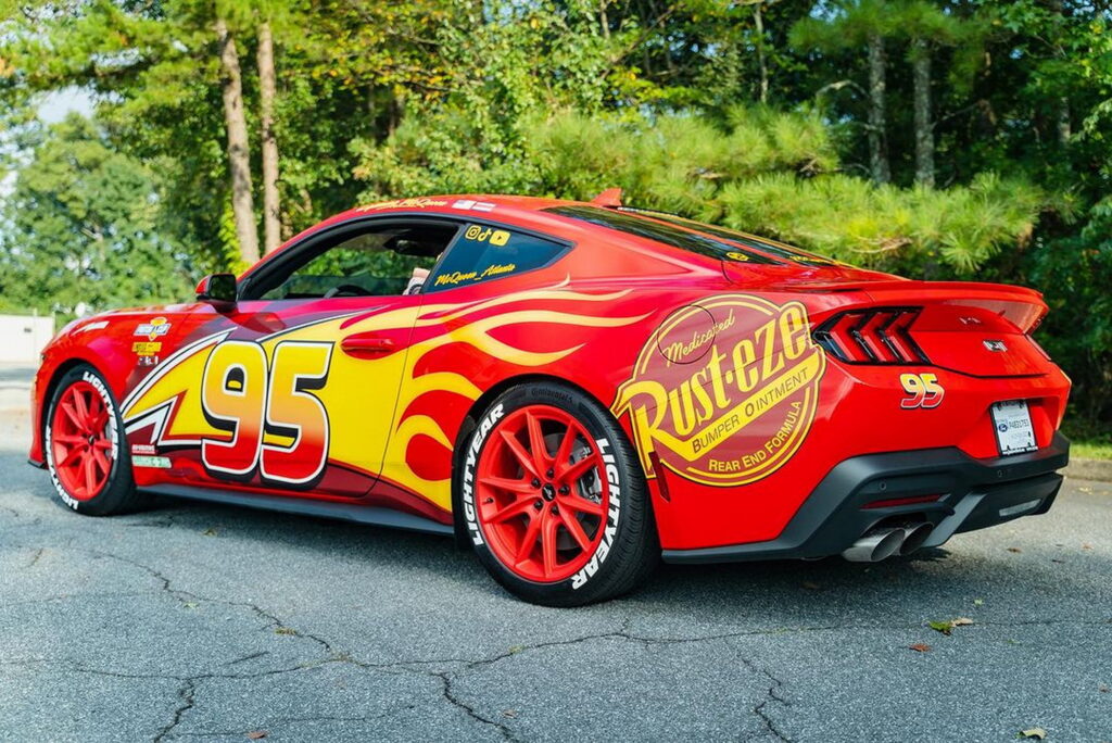  2024 Ford Mustang GT Transformed Into A Real-Life Lightning McQueen