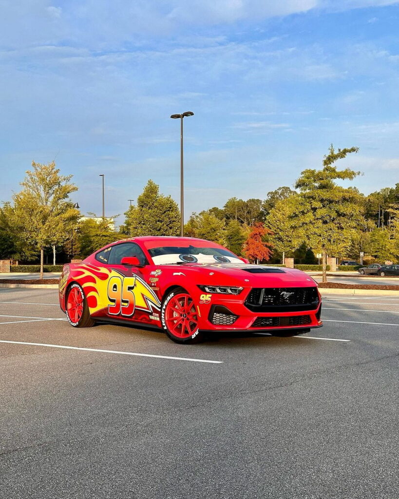  2024 Ford Mustang GT Transformed Into A Real-Life Lightning McQueen