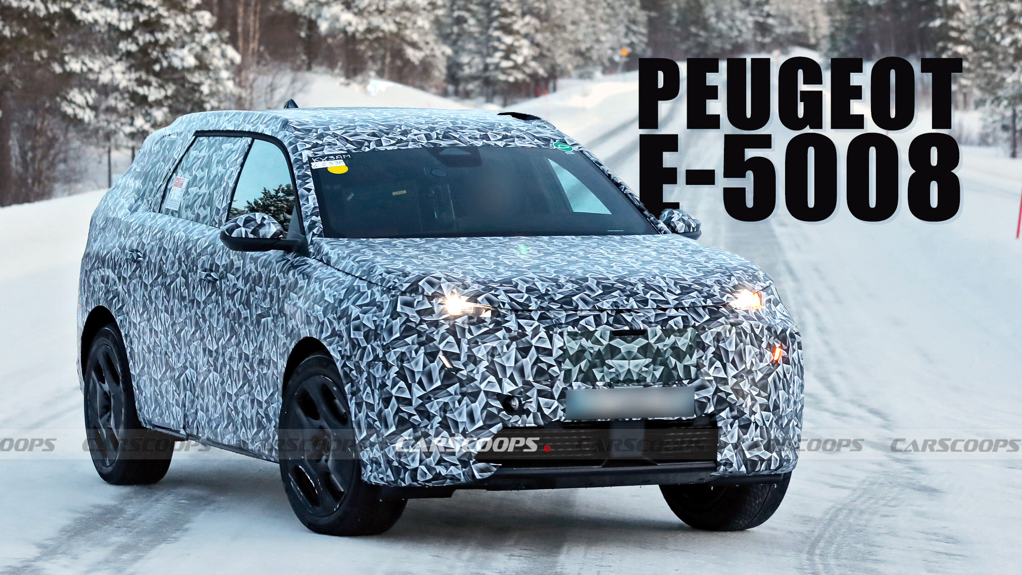 Peugeot E-5008 Spied Showing Boxy Appearance For Future EV