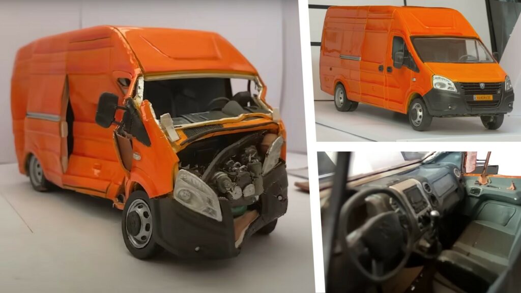  This Guy Replicates Crash Tests With Extremely Detailed Scale Models Made Of Clay