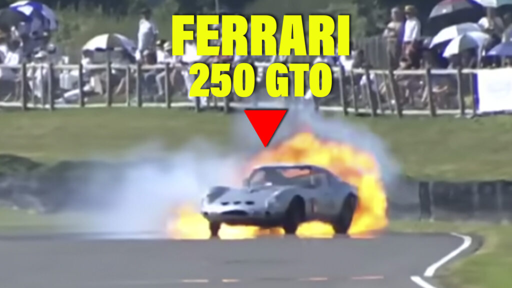  Watch A Ferrari 250 GTO Narrowly Escape Destruction After A Flash Fire