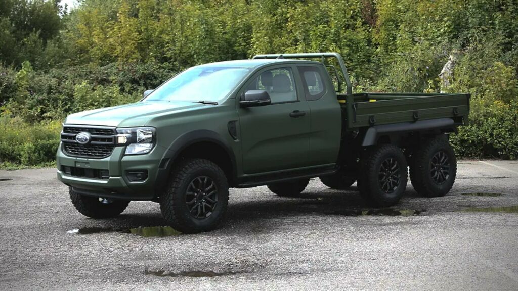  Ford Ranger Transforms Into A Hybrid 6×6 Truck With A Massive Payload