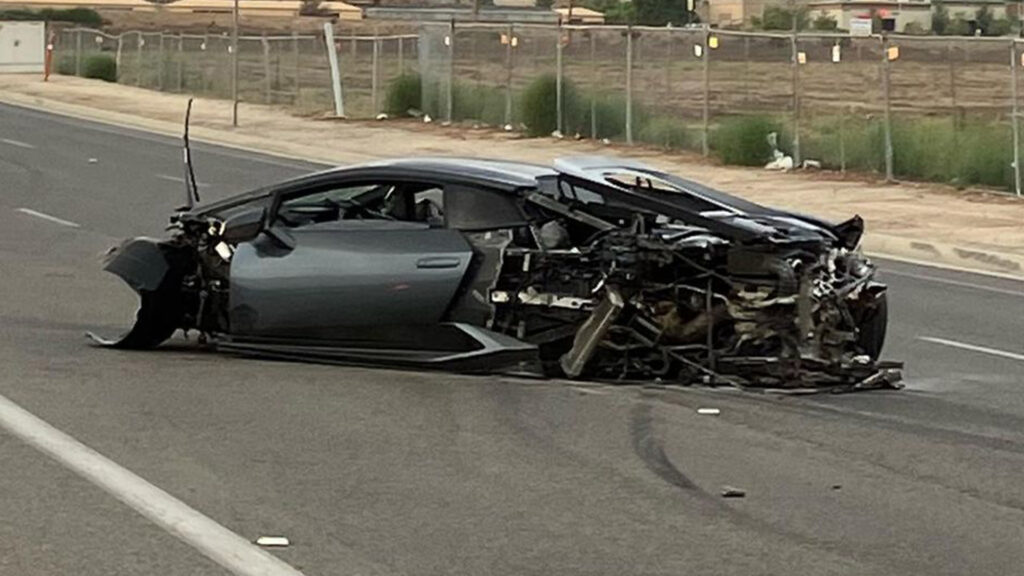  Lamborghini Huracan Destroyed After Allegedly Street Racing And Hitting Toyota Prius