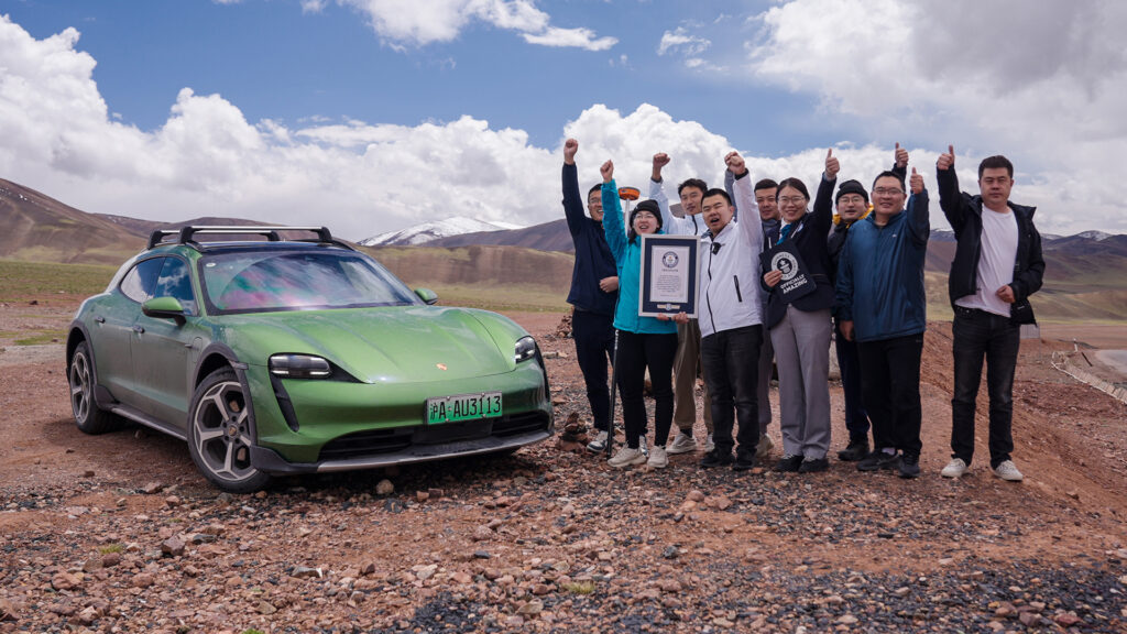  Porsche Taycan Cross Turismos Set Guinness Record For Greatest Altitude Change In An EV