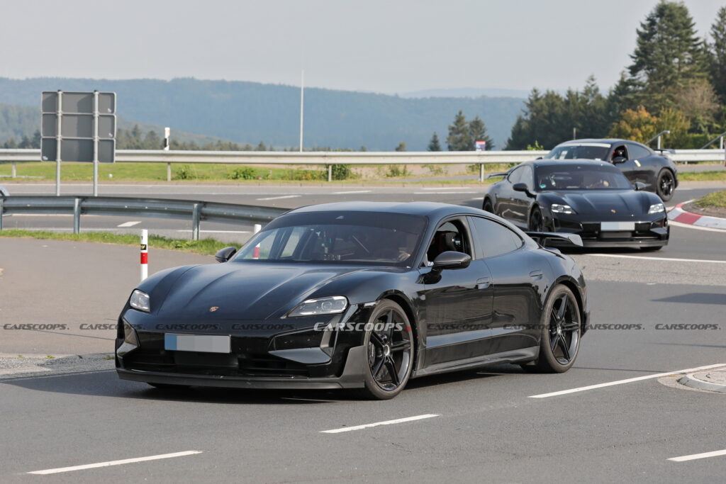 Porsche Taycan Turbo GT Fully Reveals Itself During Lap Record Attempt |  Carscoops