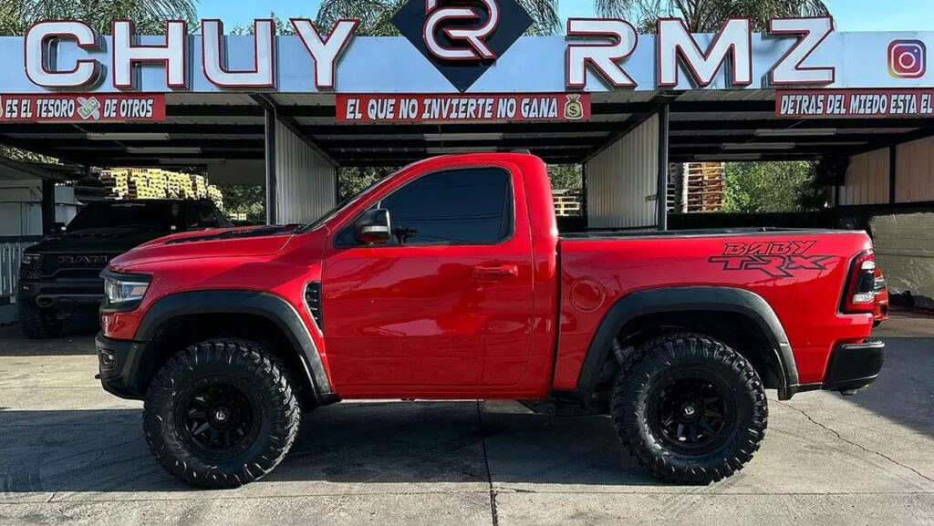  Someone Turned A Ram 1500 TRX Into The Shortest And Most Badass Single-Cab Truck Ever