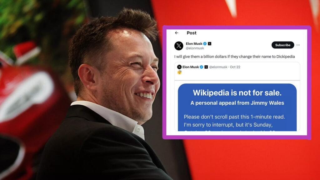  Elon Musk Offers Wikipedia $1 Billion To Change Name To D!ckipedia Just After ‘Disaster’ Earnings Call