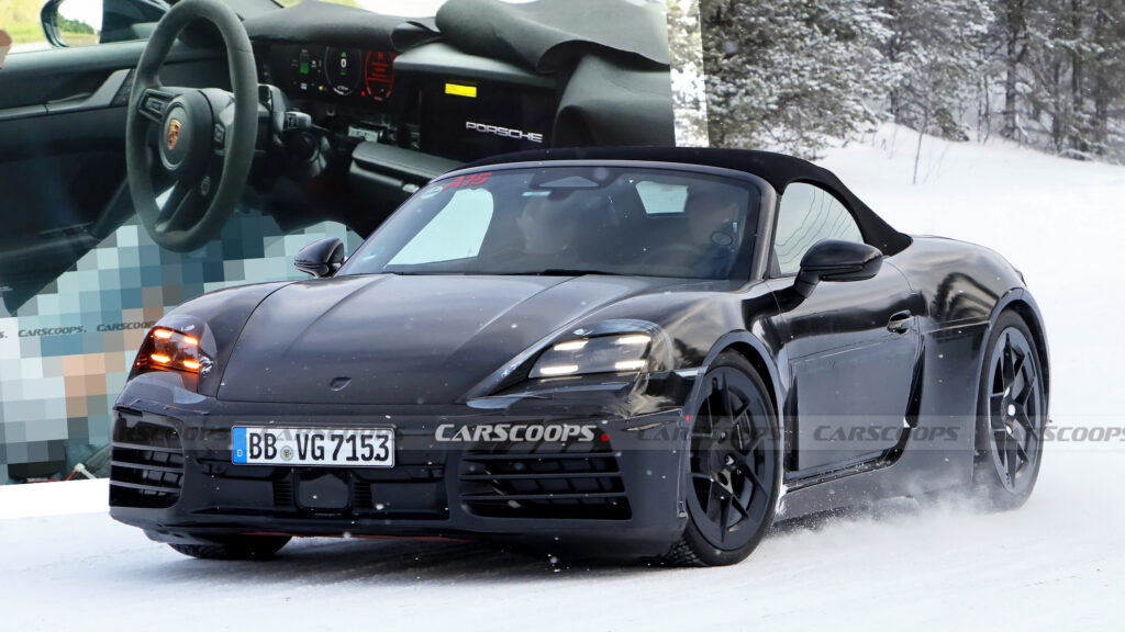  2025 Porsche 718 Boxster EV Shows More Details As It Nears Production