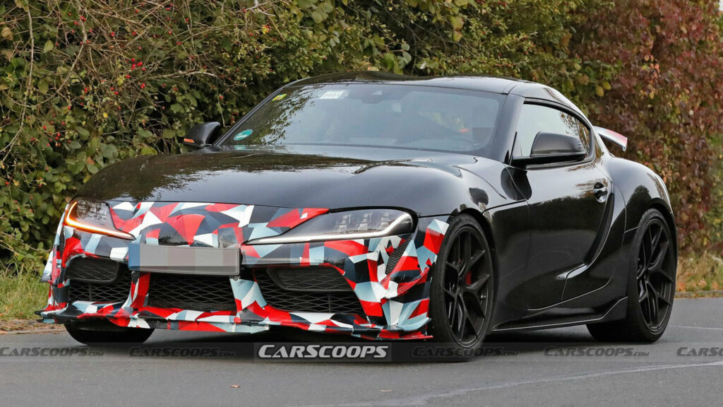  2025 Toyota Supra GRMN Spied With Canards And Rear Wing, Could Pack BMW M4 Power