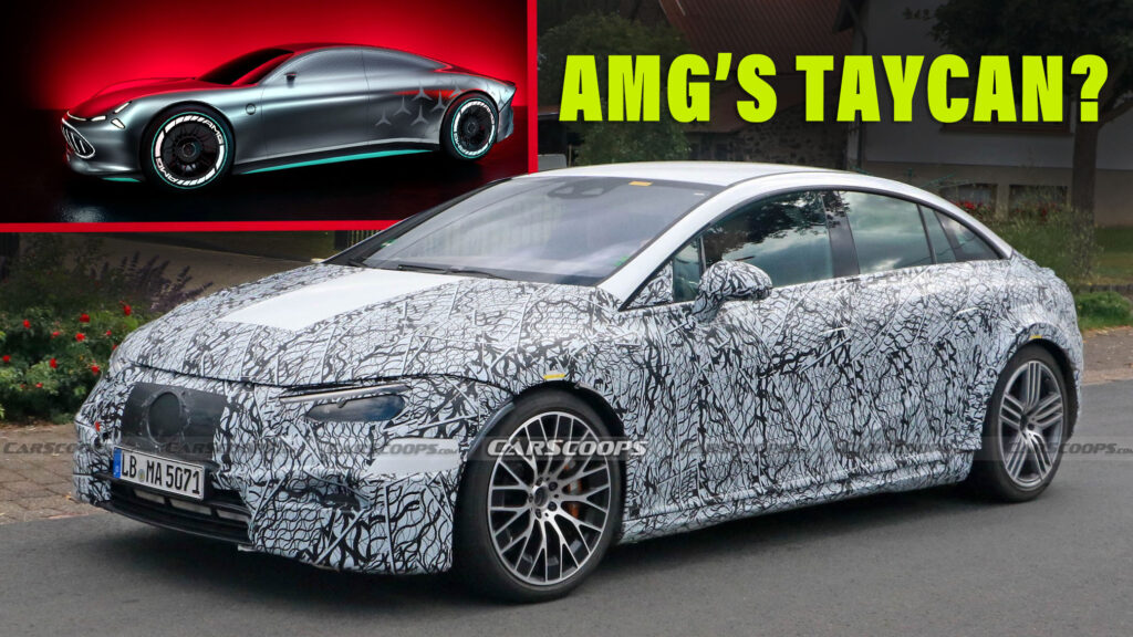  Is This Wide-Track AMG EQE Mule Really The Mercedes Vision AMG Concept?