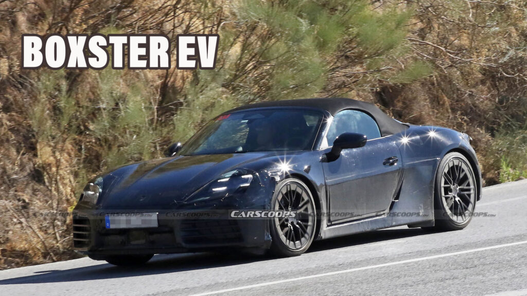  Porsche Boxster EV Spied With Production Lights Front and Rear