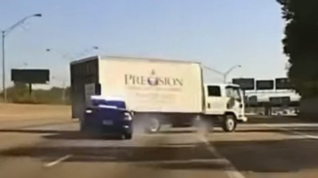  Watch Dodge Charger Police Car Flip Over Stolen Landscape Truck With PIT Maneuver