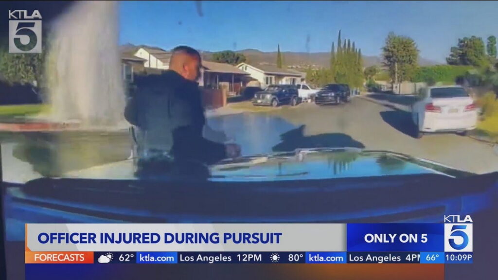  LAPD Cruiser Hits One Of Its Own Officers On Foot During High-Speed Pursuit