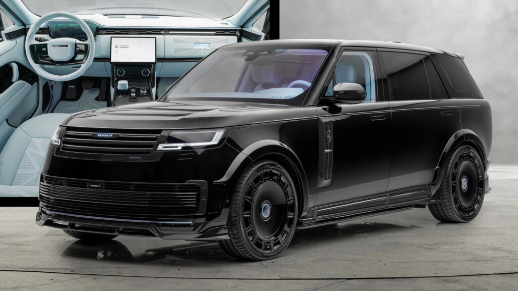  The Mansory Heritage Range Rover SV LWB Is A Blacked Out Beast With A Blue Interior