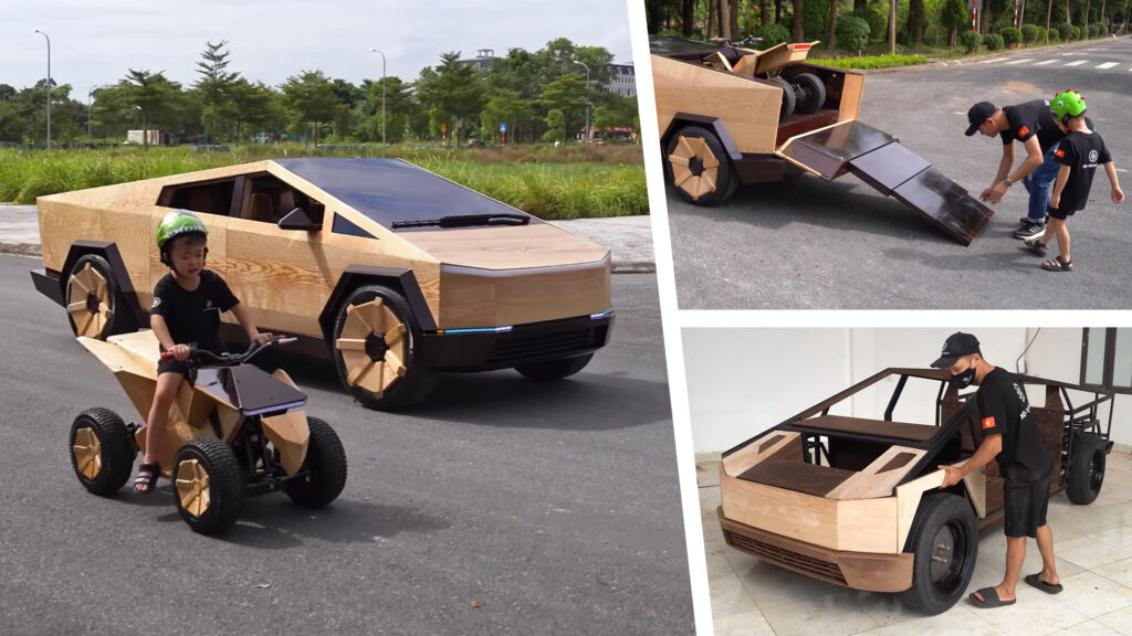  Wooden Tesla Cybertruck Beats Actual Electric Counterpart To The Punch And The Road