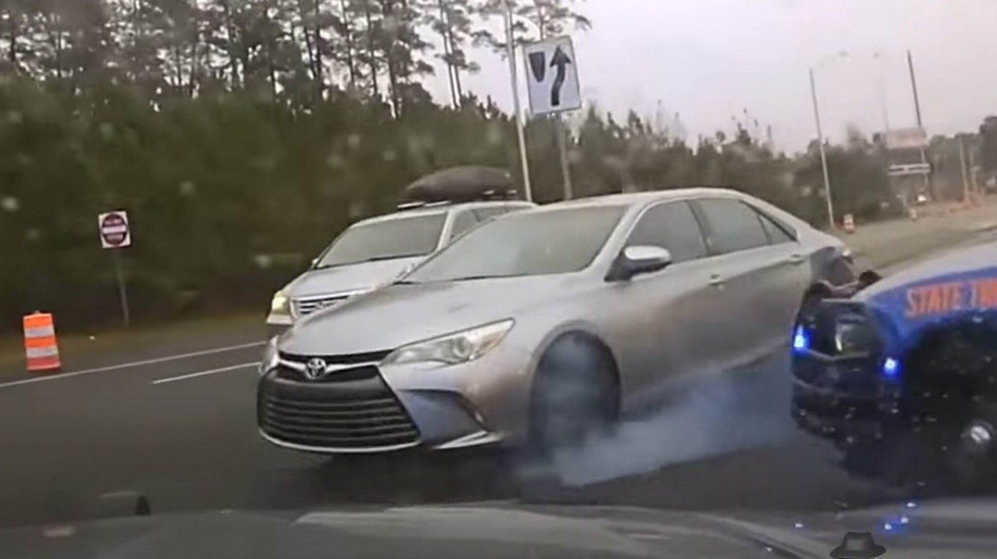 Watch Police Chase Allegedly Stolen Toyota Camry At 130 MPH In The Wet ...