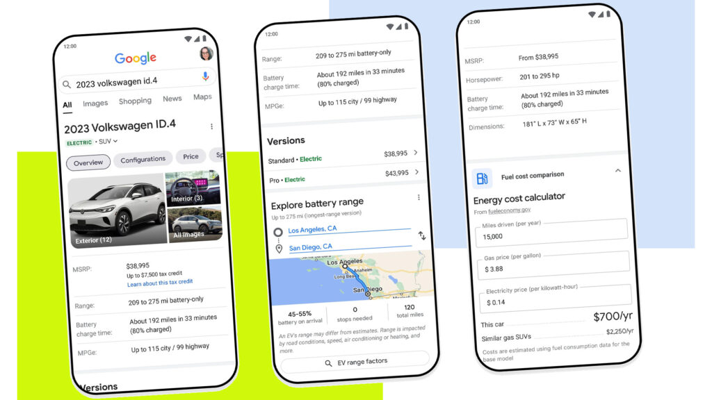  Google’s New Shopping Tools Want To Help You Choose The Right EV