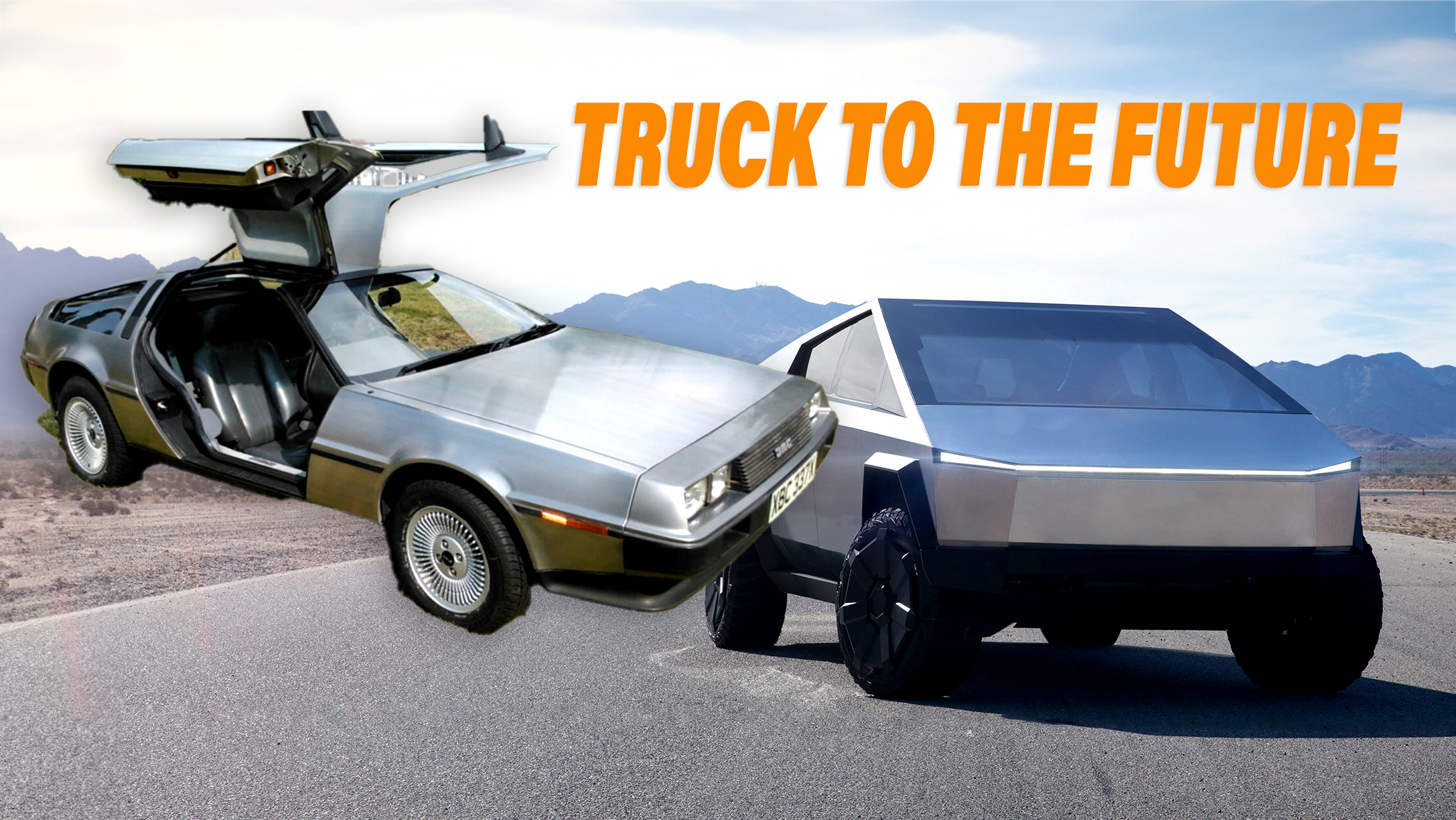 Le Cybertruck rencontre la DeLorean, une des sources d'inspiration de Tesla