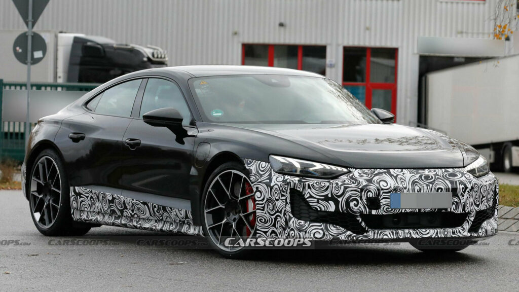  2025 Audi e-tron GT Smiles For Spy Photo Debut, Shows Off New Bumpers