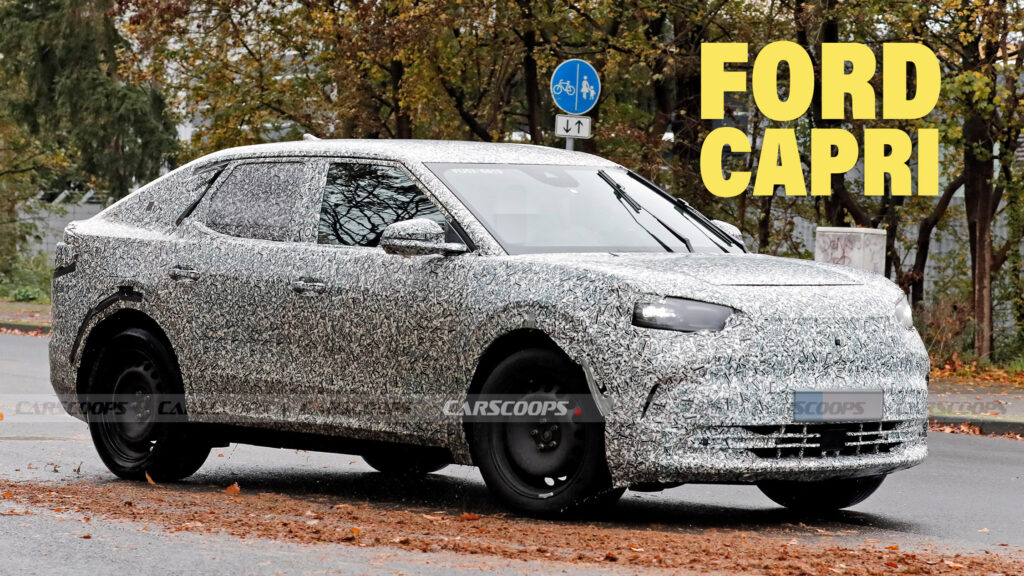  Ford Capri Electric Coupe-SUV Spied Riding On VW ID.5 Gear