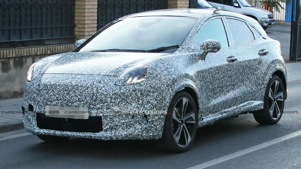  Facelifted Ford Puma Spied In EV Form, Flaunting Its Covered Grille