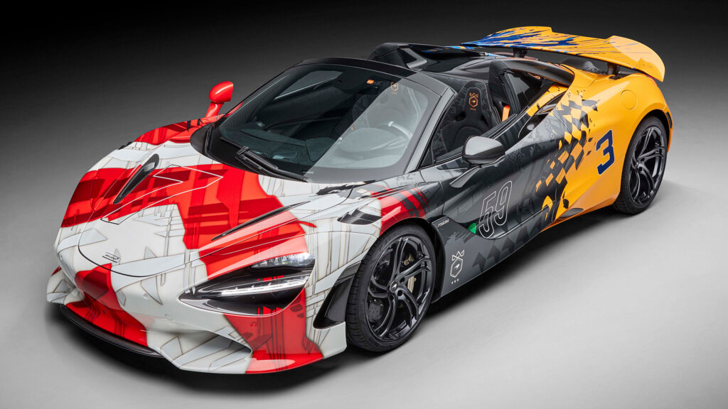  McLaren 750S 3-7-59 Celebrates Indy 500, Monaco GP, And Le Mans Wins