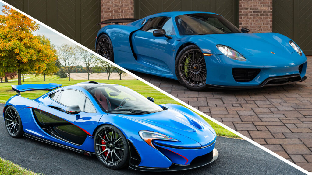 Would You Prefer A Blue McLaren P1 Or A Blue Porsche 918 Spyder?