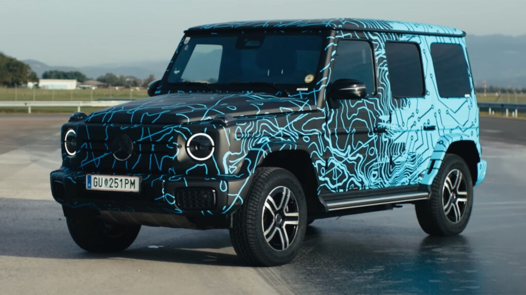  Mercedes CEO Does G-Turn In Electric EQG, Tests Its Off-Roading Abilities