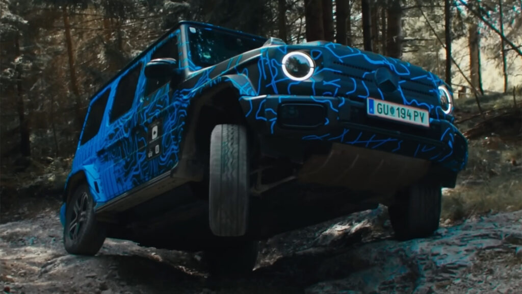  Mercedes CEO Does G-Turn In Electric EQG, Tests Its Off-Roading Abilities