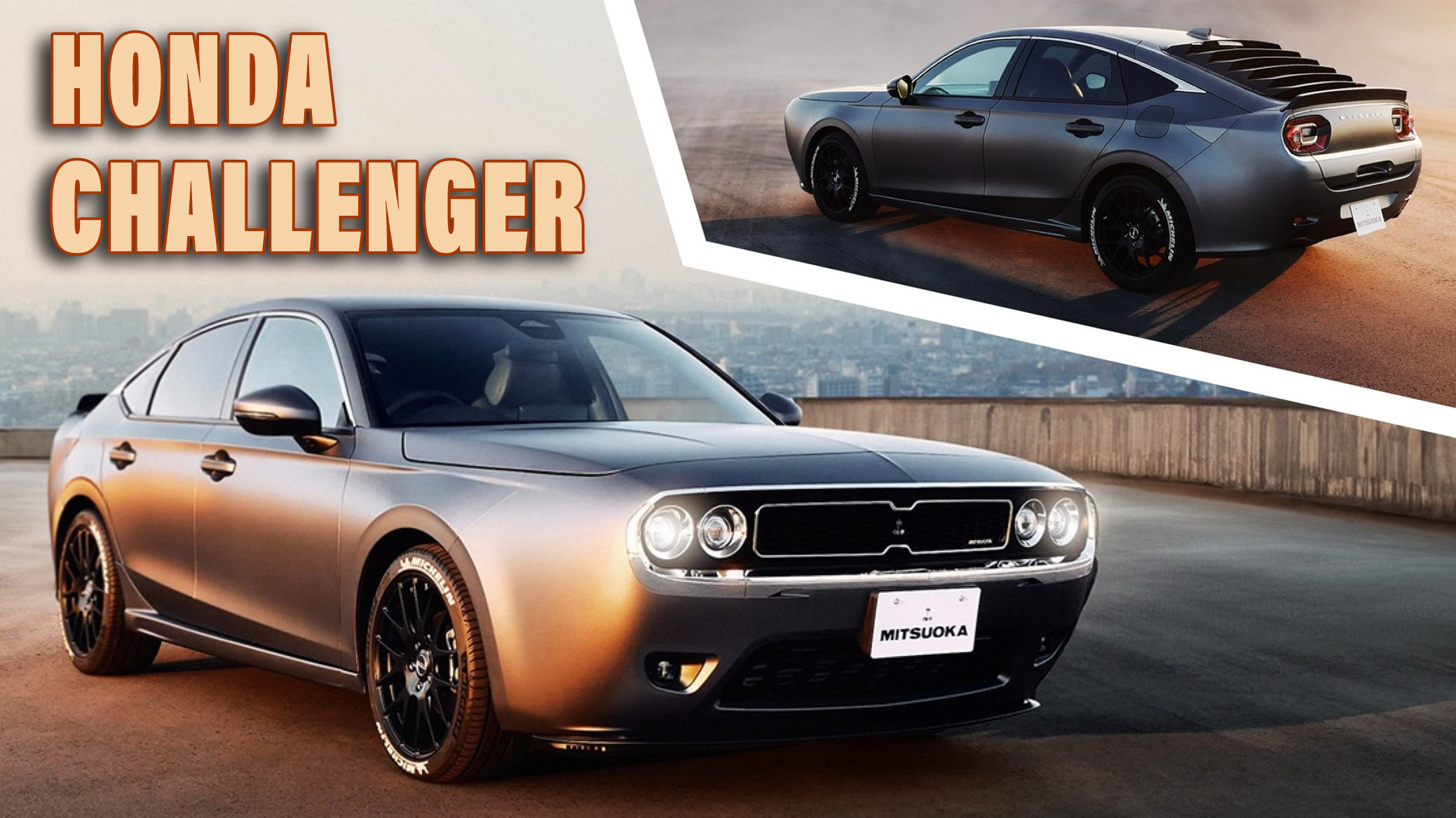 Mitsuoka Turns Honda Civic Into A Dodge Challenger Impersonator